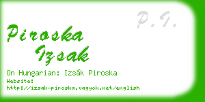 piroska izsak business card